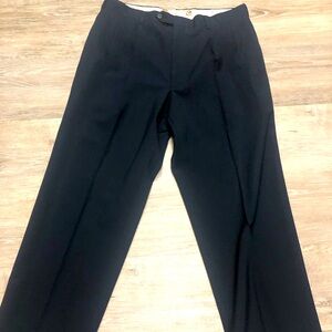 Majer Slacks Pants Mens Size 34x28 Black Spauldings Cuffed Dress Slacks USA Wool